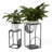 Set Of 2 Black Metal Wire Rectangular Nesting Planter Stand