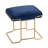 Daija Blue Velvet Upholstered Ottoman