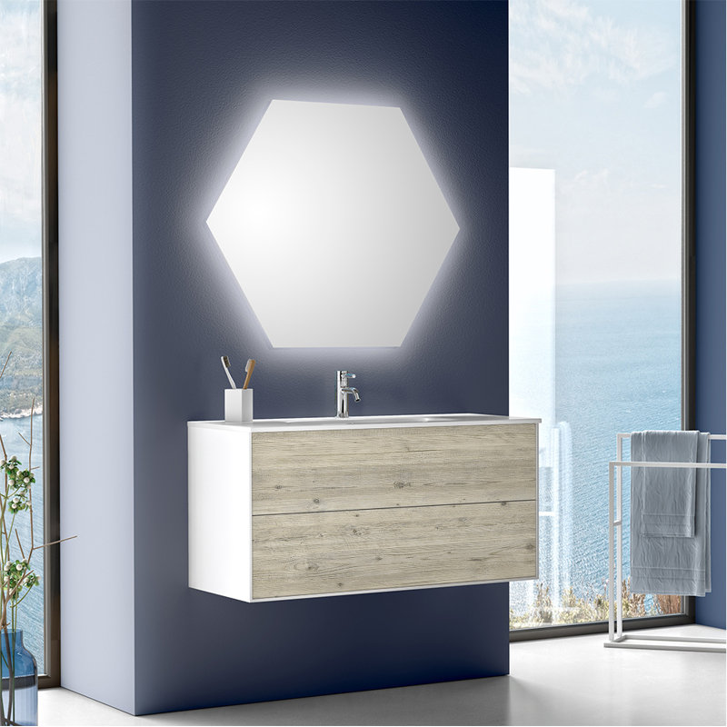 Abirad Vanity & Mirror Set, Cream