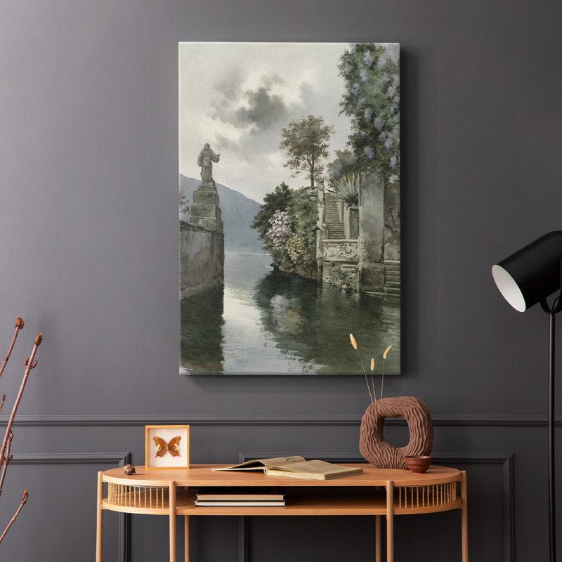 Paysage rétro Cxx - galerie enveloppée de cavas, H 36 po x l 24 po