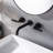 3 Hole Wall-Mounted Bathroom Sink Faucet with Lever Handles-96025420