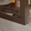 Brun contemporain pour optimiser l'utilisation du bureau et du rangement, 1 plateau épais pour ranger les articles, 2 classeurs à tablettes réglables horizontales, bois d'ingénierie, profondeur de 58,75 po, largeur de 17,01 po, hauteur de 41,37 po