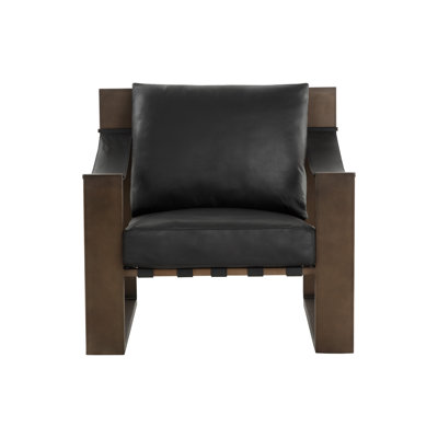 FAUTEUIL Berke - Bronze antique - Cuir