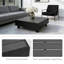 Table basse 29 po moderne résistant aux intempéries avec structure en métal robuste