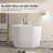 39" Freestanding Soaking Acrylic Bathtub With Seat