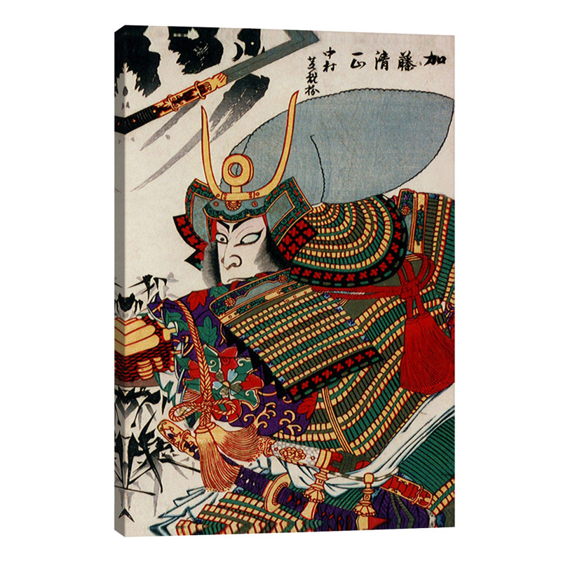 Kato Kiyomasa - Painting on Canvas, 20.32 cm H x 30.48 cm W, Wrapped Canvas