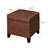 17.5" Faux Leather Ottoman With Lift-Top Storage-1026859019