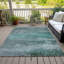 Tapis bleu sarcelle lavable à la machine intérieur / extérieur Xhevrie-112026900