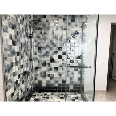 Carreau de mosaïque carré en verre texturé pour mur et piscine