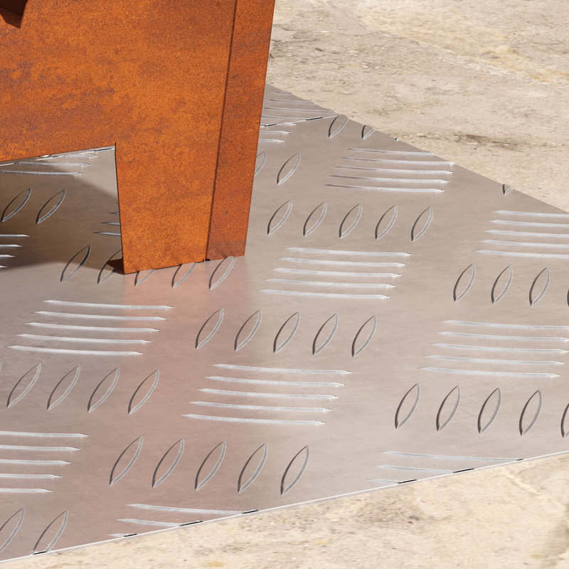 Rubber 0.3 Cm Non-Slip Stair Treads, Silver, Rectangle 40cm x 60cm