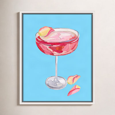 Sparkling Rose Gin Cocktail Print by Straker