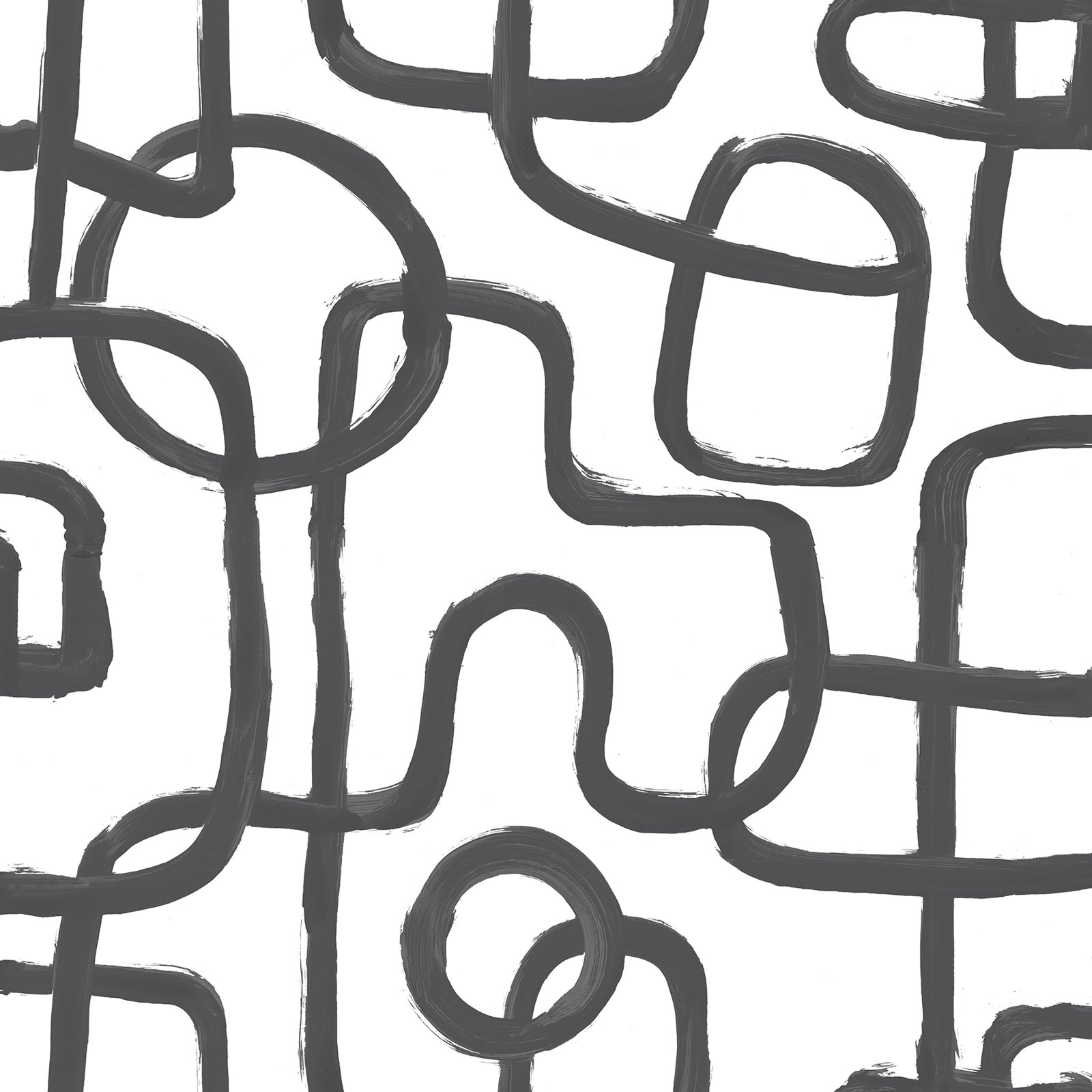 Fernan Modern Peel & Stick Geometric Wallpaper, Black