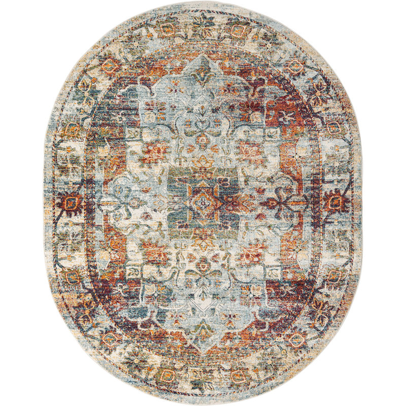 Mekalah Oriental Indoor Rug, Oval 7'10" x 10'