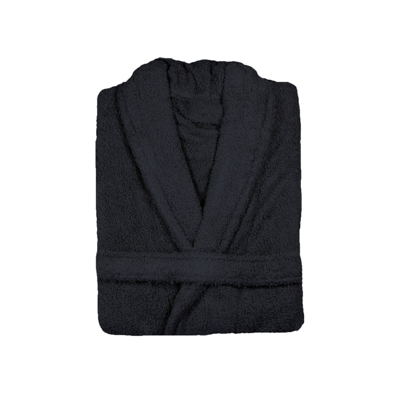 Gender Neutral Mid-Calf Bathrobe with Pockets, White