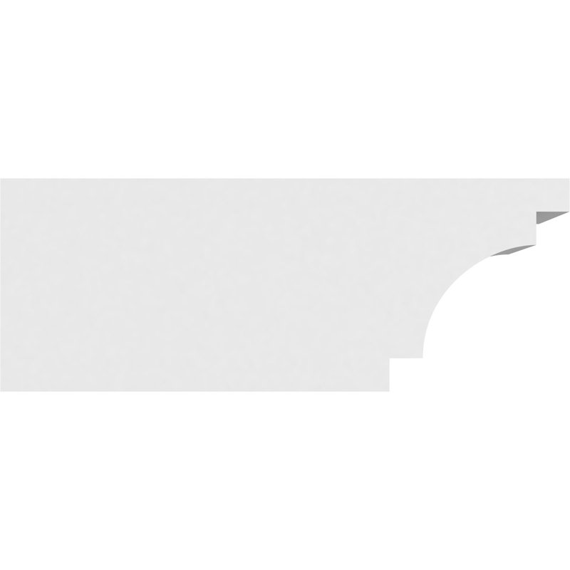 6"W x 6"H x 16"L Standard Mediterranean Architectural Grade PVC Rafter Tail, 6"H x 6"W x 16"D
