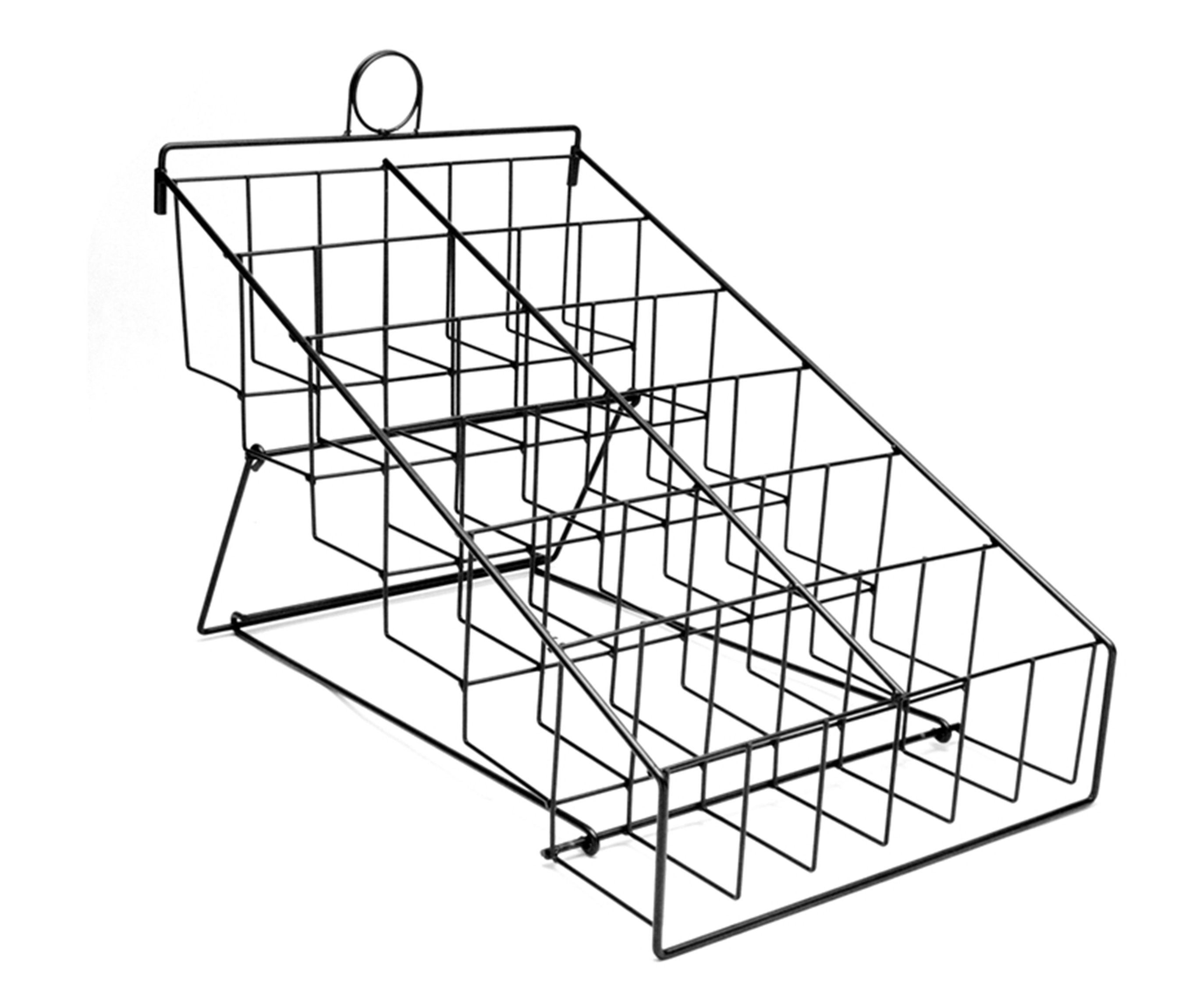 Prep & Savour 6 Tiers 12 Pockets Counter DVD Rack Steel Wire Display ...