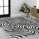 Maribo High-Low Abstract Groovy Striped Black/White Rug