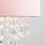 Jesmond 35cm H Cotton Drum Pendant Shade ( Clip On ) in Pink