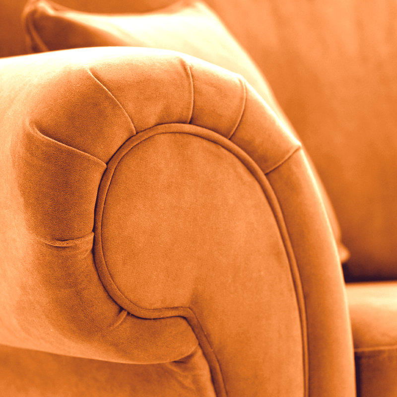 Foreston 4 Seater Velvet Sofa, Burnt Orange