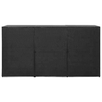 3-Door Weather Resistant Wheelie Bin Shed