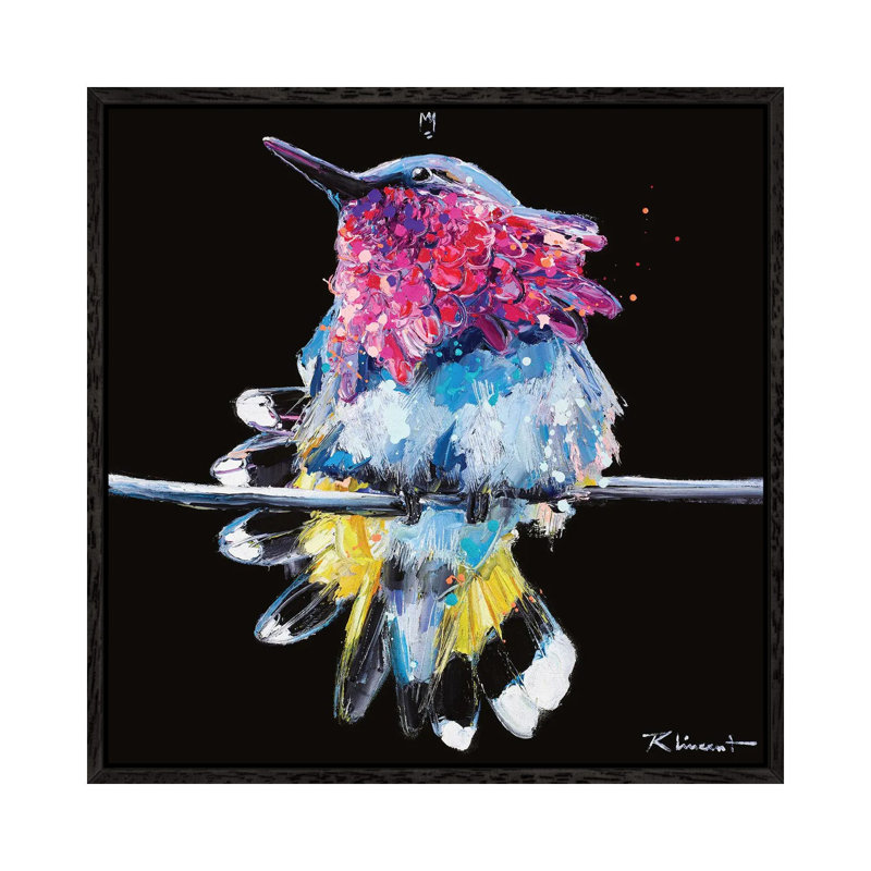 Plume by Vincent Richeux - Floater Frame Gallery-Wrapped Canvas Giclée on Canvas, Black Framed Canvas