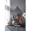 Gnome assis en tissu 8,3 x 4,7 x 23,5 po avec un chapeau tricoté orange, pour la décoration d'Halloween