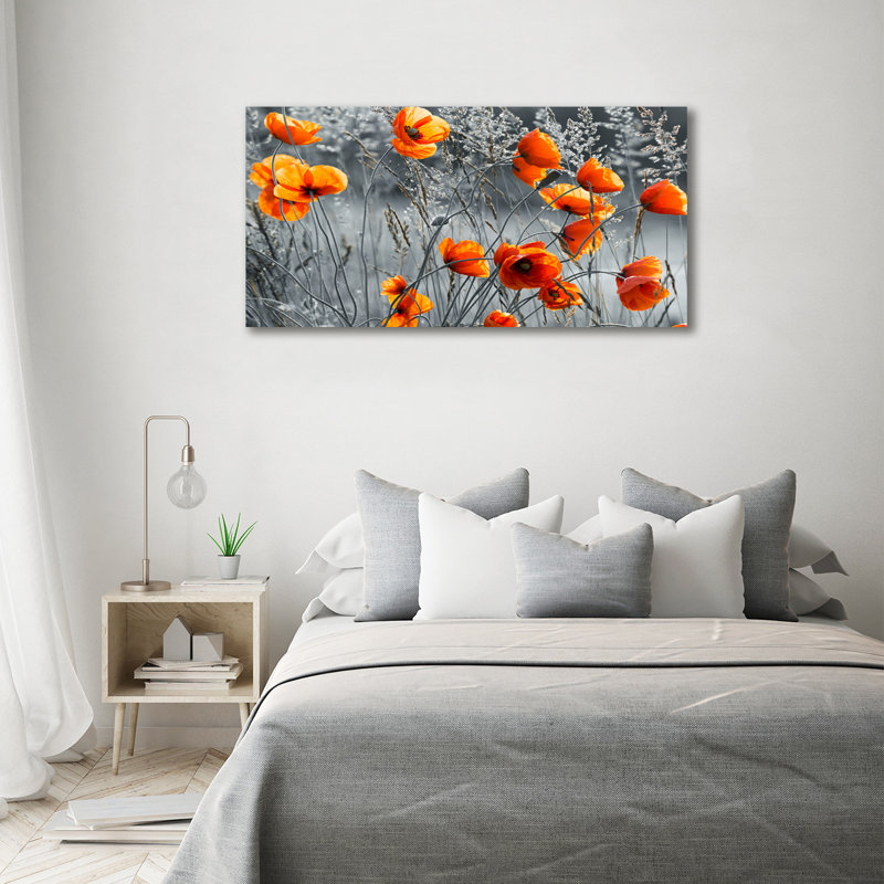 Field Poppies - Wrapped Canvas Print, No Frame, 140cm H x 70cm W