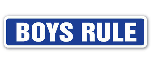Plaque de rue pour garçon en plastique robuste 8 po x 36 po
