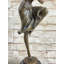 Sculpture Chiparus Art Deco, danseuse russe gitane, statue en bronze, base en marbre 15 po x 6 po