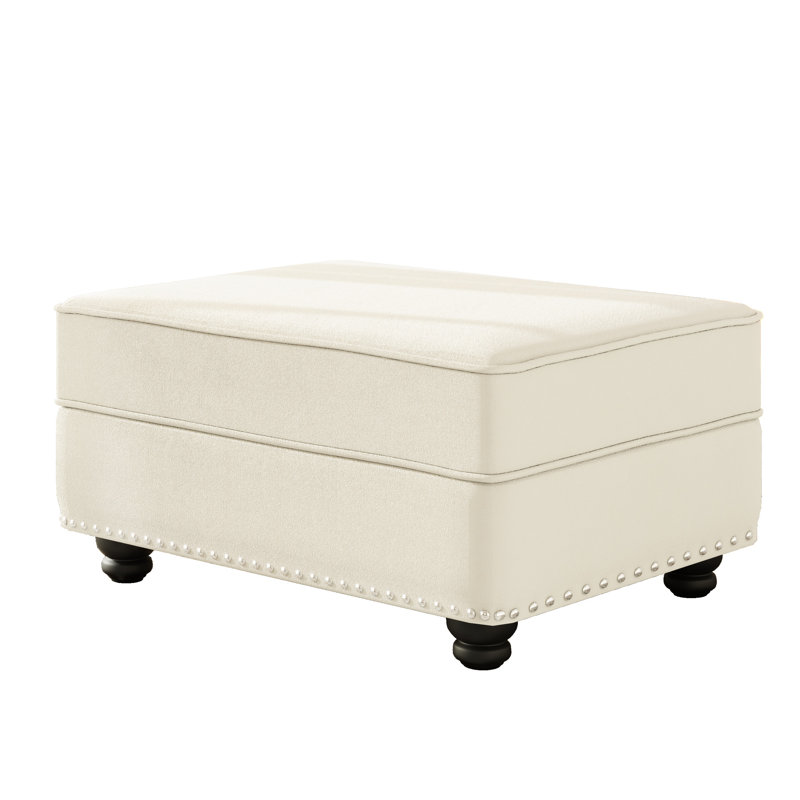 Velours beige et blanc, pour plus d'espace de vie, combinez avec divers canapés, fonction polyvalente, tissu doux, structure, construction rapide, assemblage rapide