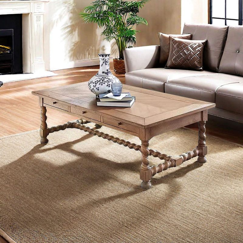 Single Coffee Table, 17.7" H x 47.2" L x 27.5" W