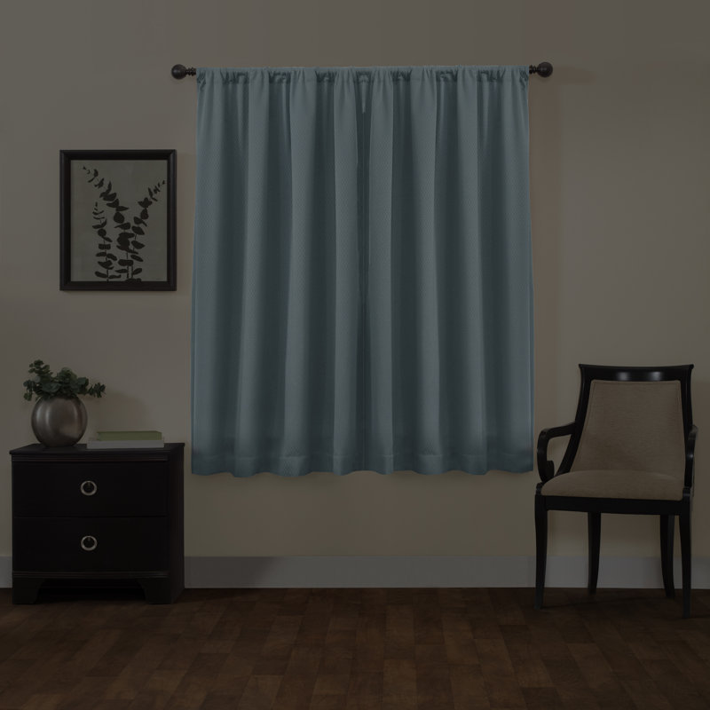 Kohan Curtain Single Panel, 50" W x 63" L, Teal