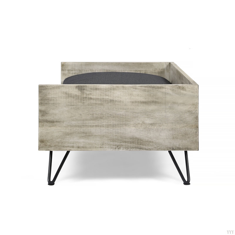 Canapé pour chien moderne Mid-Century Kaylor, Gris clair / noir / gris