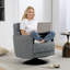Faux Leather Swivel Armchair