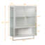 Glass Doors Modern Two-Door Wall Cabinet With Featuring Two-Tier Enclosed Storage, An Open Shelf, And Towel Rack
