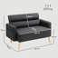 2 Seater Faux Leather Loveseat