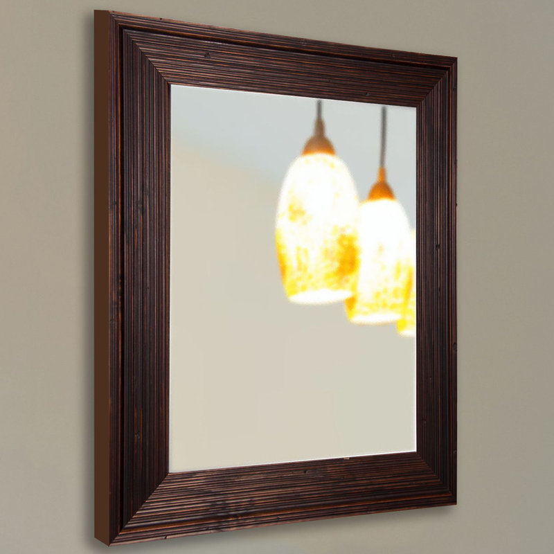 Miroir décoratif d'Ukiah, H 60,25 po x l 40,25 po, Brun