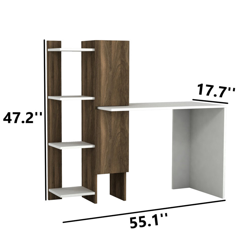 Bureau d'étude et bibliothèque avec 4 niveaux et 2 armoires