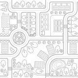 Wagstaff City Themed Removable Peel and Stick Wallpaper Panel