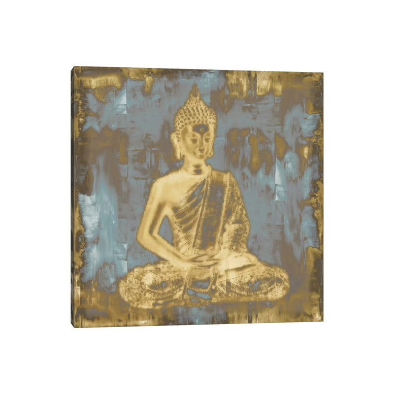 Meditating Buddha by Tom Bray - Print on Canvas, 30.48 cm H x 30.48 cm W, Wrapped Canvas