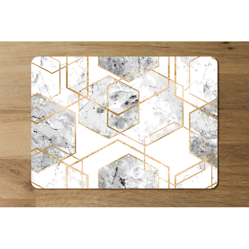 Hoban Wood Geometric Rectangle Placemat
