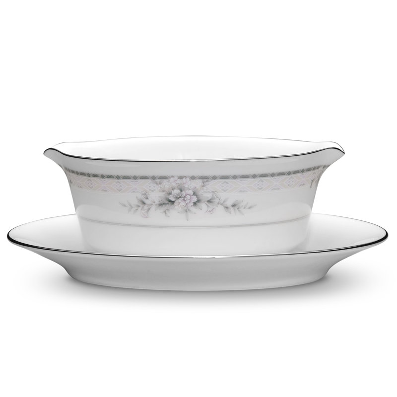  Noritake Sweet Leilani Gravy with Tray (1 Piece), 13 oz.