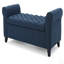 Banc de rangement avec capitonnage à boutons profonds, accoudoirs roulés et rangement polyvalent pour une vie moderne-334734680