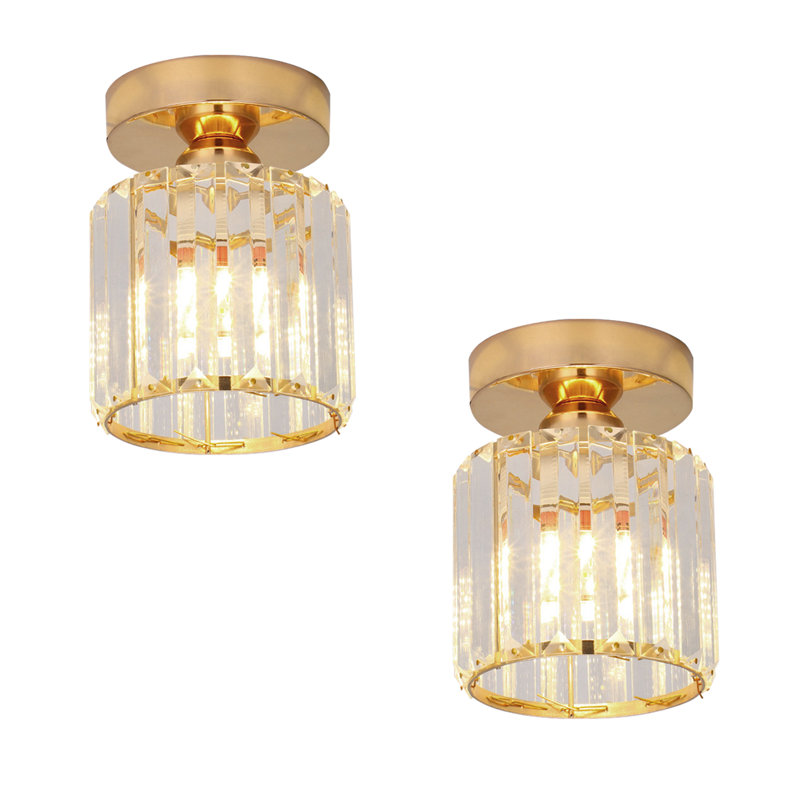 Porcaro Semi Flush Mount, Gold
