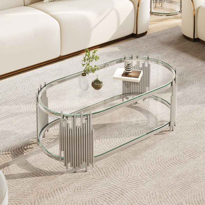 Table basse Modern Modern, Clear/Silver