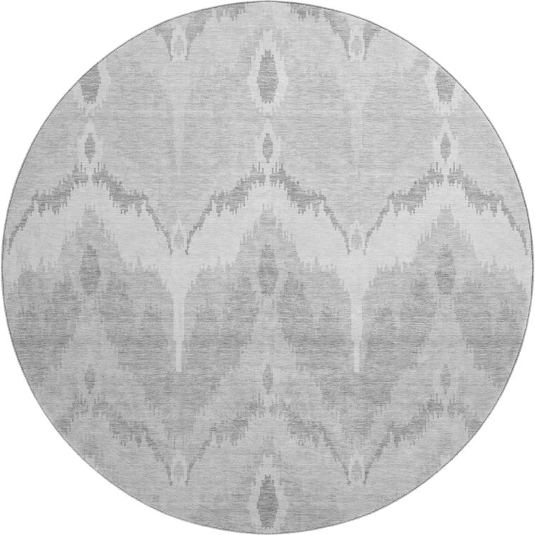 Premium Machine Washable Prisco Silver Rug