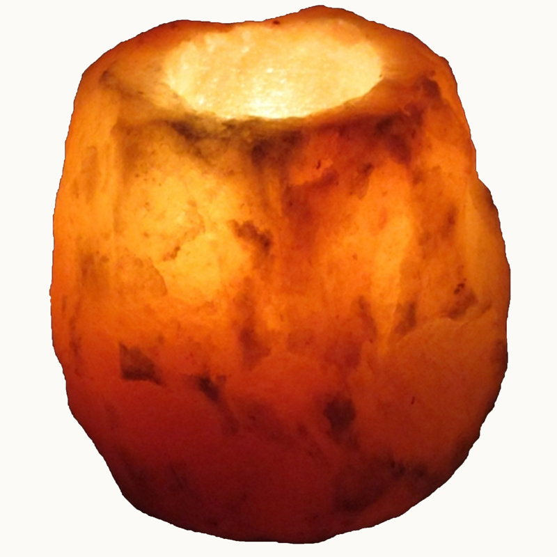 Votive photophore en sel naturel himalaya
