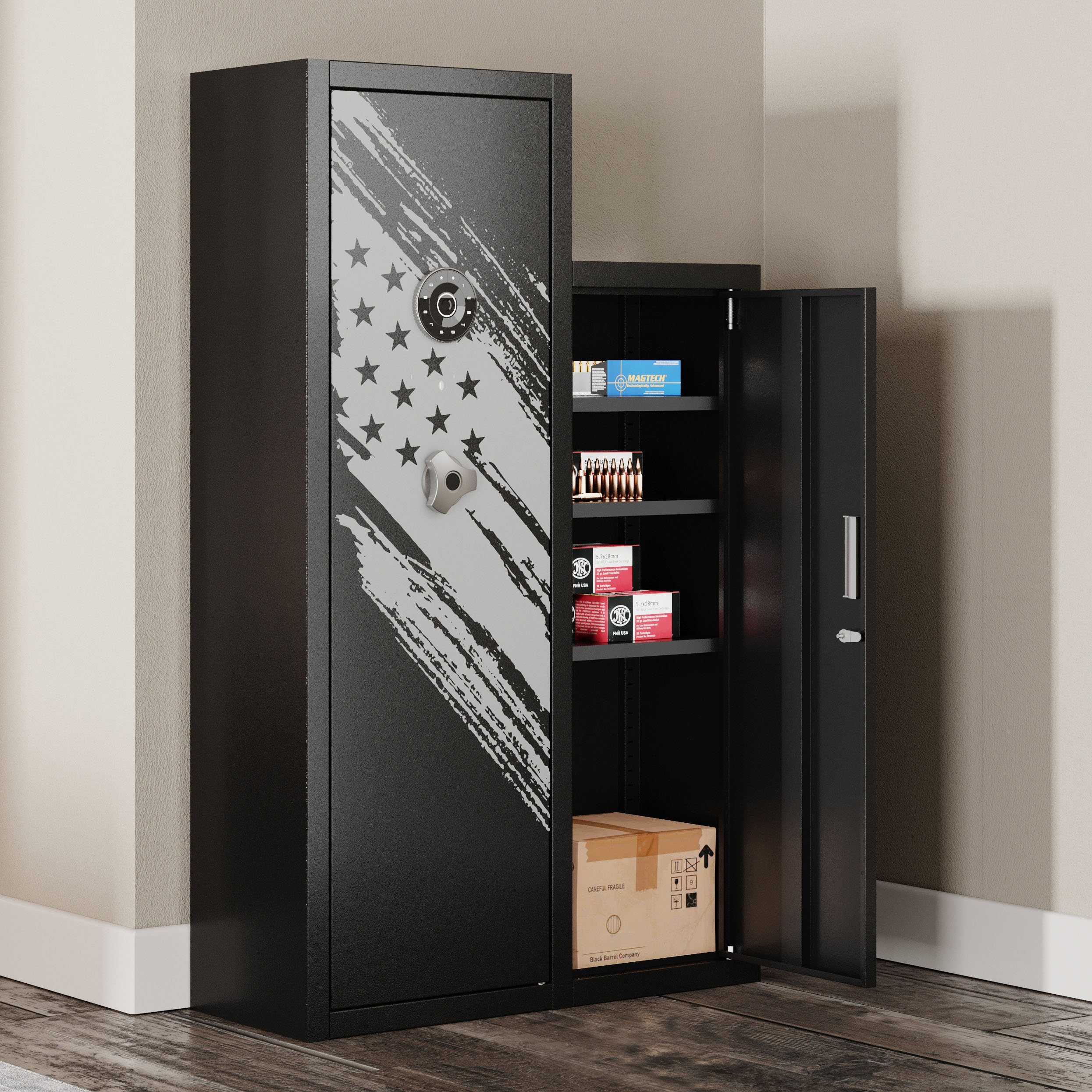 KAER 8 Gun Safe,Gun Safe for Rifles and Pistols,Large Gun Safe for Home, Gun Safes