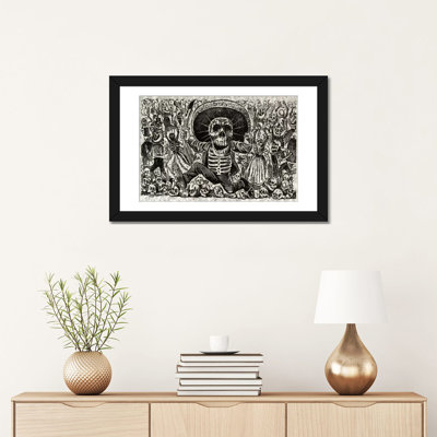 «People Art Skeletons - Calavera from Oaxaca» par Jose Guadalupe Posada - reproduction d'art sur toile