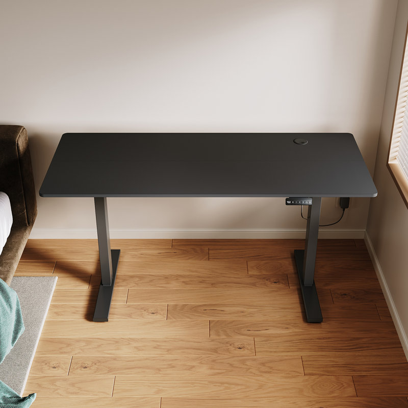 Adjustable Height Modular Steel Standing Desk, Black